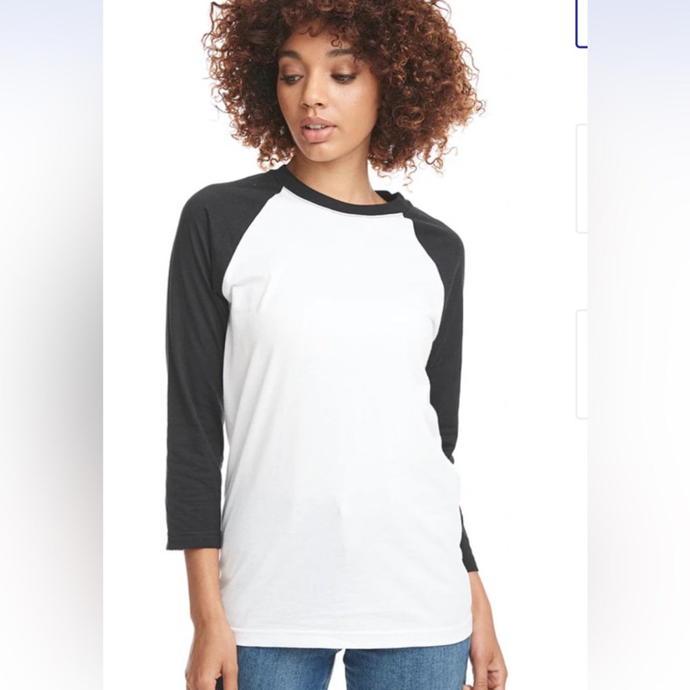 Vince baseball tee. Black/white